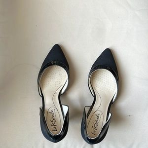 Life Stride • Saldana D’Orsay Pump, Black Heels, Size 6.5 W